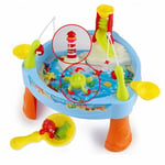 kids Fishing set 24 pcs Magnetic fishing table water Play 2 player light music