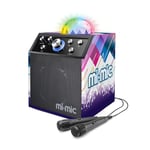 Mi-Mic Cube Speaker, Kids Karaoke Machine And Disco Cube Speaker, Portable With Bluetooth, Microphone, Led Lights And Echo,