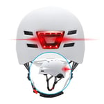 Beeper - BEEPER Casque Velo, Trottinette avec Feux Avant et Arriere integres ME135 (Blanc, S)