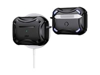 Esr Cyber Tough Mit Halolock Case Apple Airpods Pro (2. Generation 2023, 2. Generation 2022, 1. Generation 2019) Sort Magsafe-Kompatibel, Med Håndstrop,