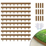 VEVOR Bordure de Jardin en Acier, Lot de 10 Bordures Paysagères de Pelouse Métal 100,6x5,1 cm Installation Simple Hauteur Pointe 6,4 cm Bandes Pliables Résistantes pour Cour, Jardin, Pelouse, Marron