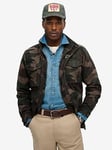 Superdry Superdry Camo Military Jacket, Khaki, Size Xl, Men