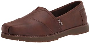 Skechers Women's BOBS Chill Lugs-Urban Spell Loafer, Brown, 6