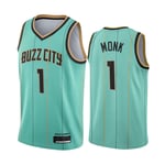 QJV Buzz City Jersey, Ball Homme Vest Reb 90s Hip Hop Vêtements Mesh 2021 Saison T-Shirt T-Shirt de Formation de Presse à Chaud (S-XXL) Monk-M