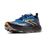 Brooks Homme Cascadia 18 Sneaker, Blue Sapphire Black Orange, 40.5 EU