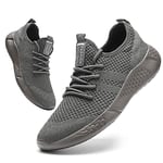 Basket Jogging Sneakers Hommes Chaussure de Course Trainer Tennis Sport Homme Gym Fitness Ourdoor Running Gris 42