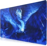 Tapis de Souris de Jeu XXL,Tapis de Souris étendu Bords Cousus 2MM Base en Caoutchouc antidérapant 90x40cm Tapis de Bureau pour Jeux/Bureau/Affaires 90x40 Bluedragon