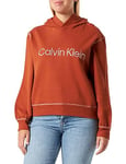 Calvin Klein Hoodie 000QS7040E Pulls, Orange (Ginger Bread/Copper Coin Stitching), M Femme