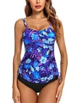 Gyabnw Maillot de Bain Femme 2 Pieces Sexy Eté Tankini Shorty Ensembles Deux Pièces Bikini Set Hauts et Shorts