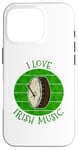 Coque pour iPhone 16 Pro Bodhran de la Saint-Patrick, musique irlandaise