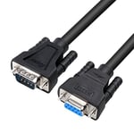 DTech Câble série DB9 RS232 mâle vers femelle 9 broches pour communication de données PC Noir 2 m