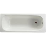 Baignoire rectangulaire avec pieds percée 1 trou Contesa 160x70 blanc