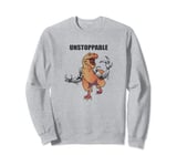 Unstoppable Tyrannosaurus Rex Dinosaur Light Sweatshirt