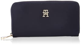 Tommy Hilfiger Poppy TH Large ZA AW0AW15642, Portefeuilles Femme, Bleu (Space Blue), OS