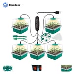 Nouveau 5 pièces kit Mini Serre pour Plantes, avec lumière Solaire à Spectre Complet, boîte de Culture pour Serre d'intérieur avec Couvercle et