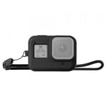 Coque Housse de protection en silicone avec dragonne pour GoPro HERO8 noir noir