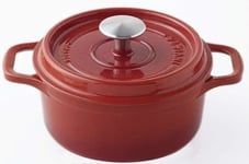 Cocotte ronde fonte émaillé rouge rubis 26 cm 5 litres INVICTA