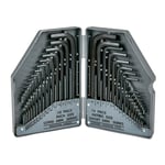 30 PIECE HEX KEY ALLEN ALAN ALLAN KEY LONG SET KIT WITH CASE METRIC & IMPERIAL