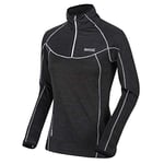 Regatta sous Couche Polaire Technique Manches Longues Yonder avec Ouverture par 1/2 Zip et Propriété de séchage Rapide T-Shirt Femme T-Shirts/Polos/Vests Femme Black FR: XS (Taille Fabricant: 10)