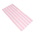 (Pink)Microfiber Beach Towel Stripe Fast Drying Soft Super Absorbent Sand SLS