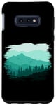 Coque pour Galaxy S10e Montagne intemporelle, arbres naturels et forêt avec oiseaux