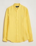 Polo Ralph Lauren Slim Fit Linen Button Down Shirt Sunfish Yellow