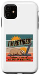 iPhone 11 Sloth treadmill relaxed eyes closed humorous retirement lazy Case