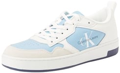 Calvin Klein Jeans Homme Basket Cupsole Low LTH ML YM0YM00574 Semelle, Bleu (Dusk Blue/Bright White/Peacoat), 44 EU