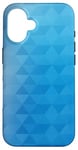 Coque pour iPhone 16 Polygone Géométrie Océan Bleu Dégradé