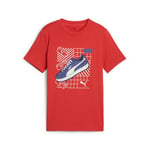 PUMA Graphics Tee IV B, T-Shirts Garçon, Red Fire,