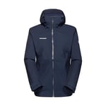 Mammut Veste hardshell pour femme de la série Convey Tour M Bleu foncé Veste à capuche Veste de pluie en Gore-Tex Paclite 2,5 L, Marine, M