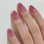 Rose Red Fake Nails French Press on Nails Fashion Nail Tips  Women Girls