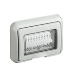 Plaque IP55 avec coprechio compatible avec Matix,prises extérieures et interrupteurs (Blanc)