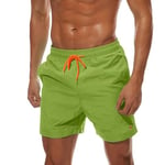 Tansozer Short de Bain Homme Maillot de Bain Homme Court Boardshort Short Plage étanche Short Séchage Rapide Shorts avec Filet Armée Verte S