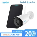 Reolink Battery Security Camera Wireless Waterproof PIR Argus Eco w/ Solar Panel