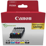 Genuine Canon PGI570 CLI571 Ink Cartridge Combo Pack For PIXMA TS6050 Printer