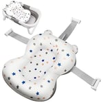 Glenmore Coussin de Bain Bebe Transat Pour Baignoire Bébé Matelas Reducteur Baby Hamac Adaptateur Oreiller Benoire Chaise 0-12 Mois Support Tapis Sièges 3 Points Fixe Réglable