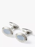 Simon Carter Allegro Lace Agate Cufflinks, Light Blue