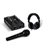 Pack Dj Sono Table de mixage MIX500 + Casque audio + Micro Noir