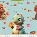 Dino blossom blå