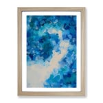 Take Action Abstract Framed Print for Living Room Bedroom Home Office Décor, Wall Art Picture Ready to Hang, Oak A4 Frame (34 x 25 cm)