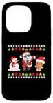 Coque pour iPhone 15 Pro Pull de Noel Christmas Dab Pere Noel Pain D'epice Noel