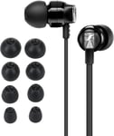 8X Embout Compatible avec Sennheiser CX 300S / CX 6.00BT / Momentum in-Ear - Embouts de Rechange en Silicone pour Écouteurs Noir