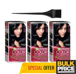 Garnier Couleur Sensation Cheveux Couleur 1.0 Ultra Onyx Noir 3-pack