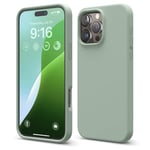 elago Compatible with iPhone 16 Pro Max Case, Premium Liquid Silicone Case, Full Body Protective Cover, Shockproof, Slim Phone Case, Anti-Scratch Soft Microfiber Lining, 6.9 inch (Khaki Green)