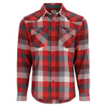 Simms Santee Flannel Shirt Auburn Red/Slate Buffalo Check XL