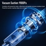 Mini Cordless Vacuum Cleaner 9000Pa Powerful Rechargeable Portable for Car