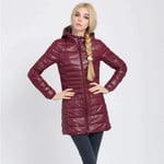 WEIYYY Doudoune Femme Nouveau Hiver Chaud Vestes Femme Longue    Doudoune Légère 5XL 6XL 7XL Ultraléger Manteaux À Capuche, Bordeaux, XXXL