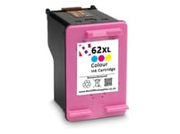 62 XL Colour Refilled Ink Cartridge For HP Officejet Printers 62XL