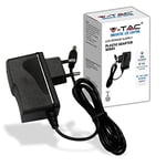 V-TAC Adaptateur Alimentation USB 12V 18W 1,5A pour Caméras, Bandes LED, Modems - Transformateur Chargeur 12V - Prise 2 Pin EU pour Equipements Electroniques - AC 100-240V 50/60Hz - Noir